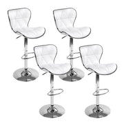 Remi (Set of 4) PU Leather Bar Stools - White - Homecoze
