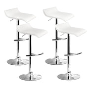 Lily (Set of 4) Wave Bar Stools - White - Homecoze