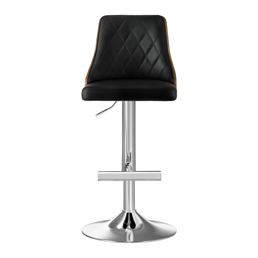 Alaric (Single) PU Leather Bar Stool - Black - Homecoze