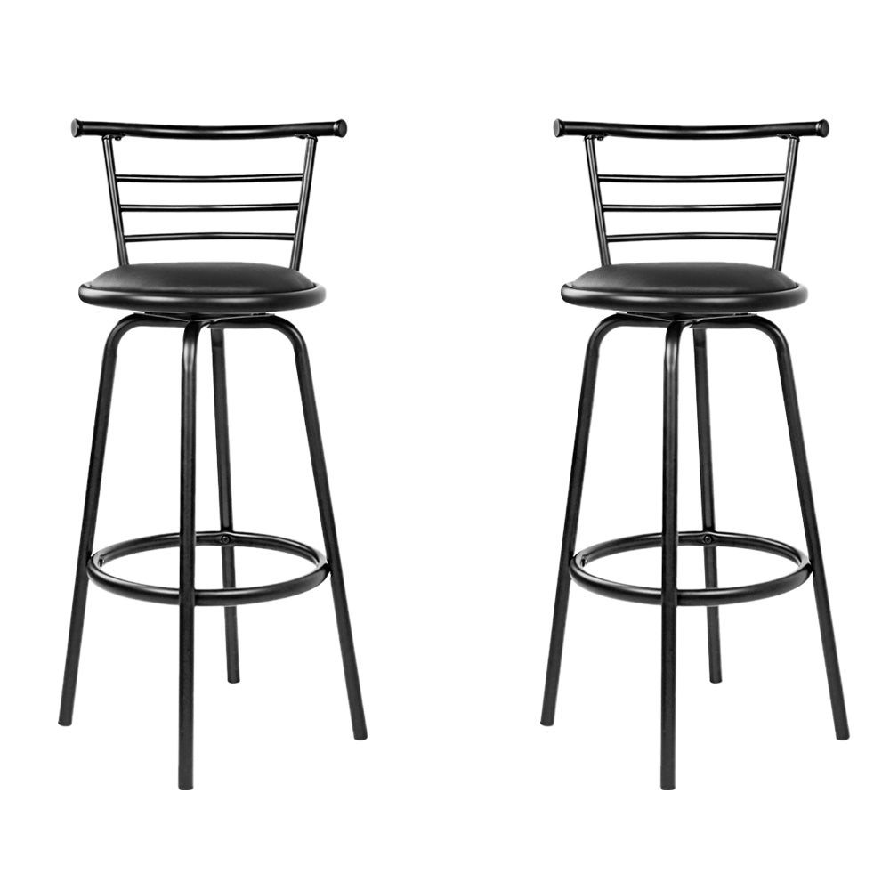 Noah (Set of 2) Bar Stools 75cm - Black - Homecoze
