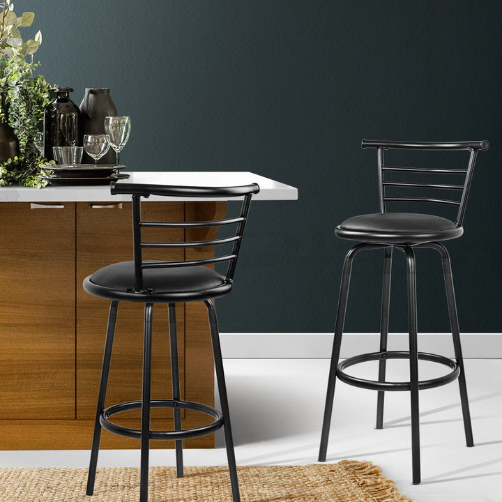 Noah (Set of 2) Bar Stools 75cm - Black - Homecoze