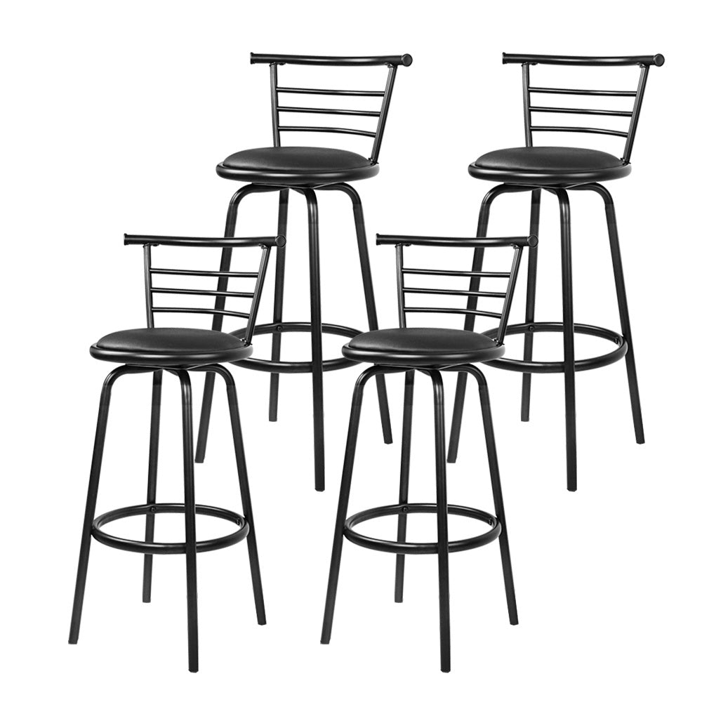 Noah (Set of 4) Bar Stools 75cm - Black - Homecoze