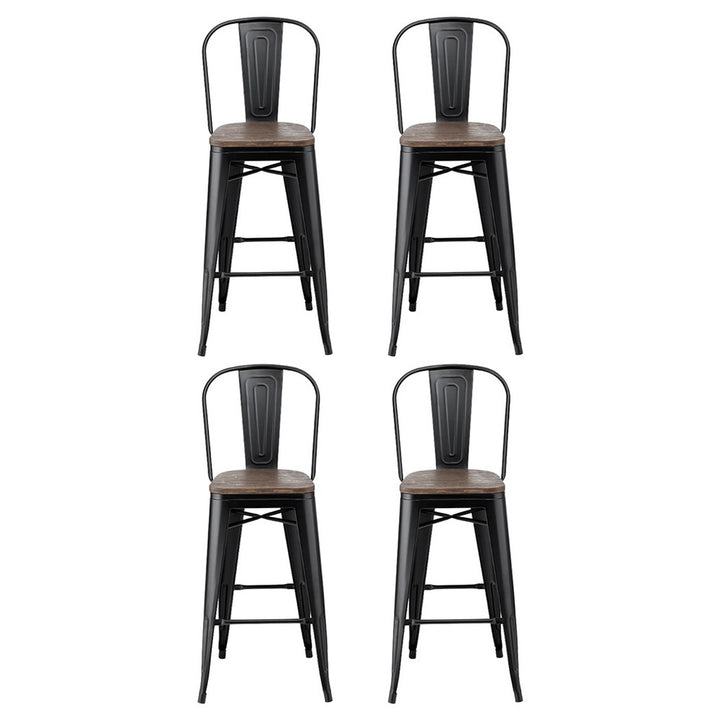 Felix (Set of 4) Bar Stools 76cm - Black - Homecoze