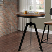 Elm Wood Dining Bar Table - Black & Wood - Homecoze