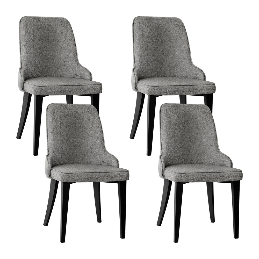 Artiss Dining Chairs Set of 4 Linen Fabric Grey - Homecoze