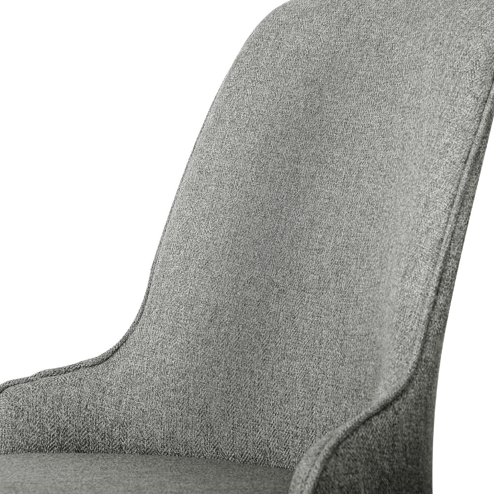 Artiss Dining Chairs Set of 4 Linen Fabric Grey - Homecoze