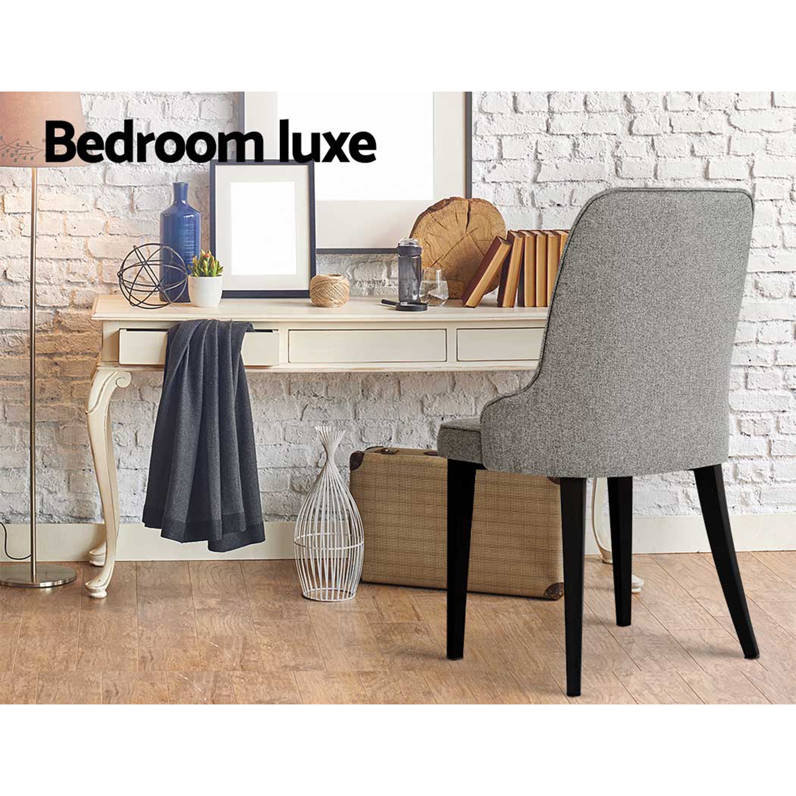 Artiss Dining Chairs Set of 4 Linen Fabric Grey - Homecoze