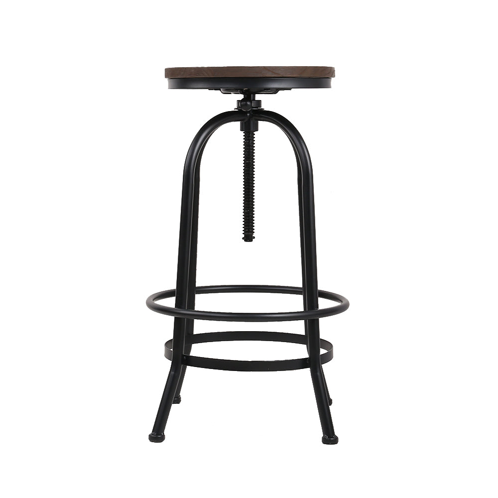 Frankie (Set of 3) Industrial Bar Stools - Black - Homecoze