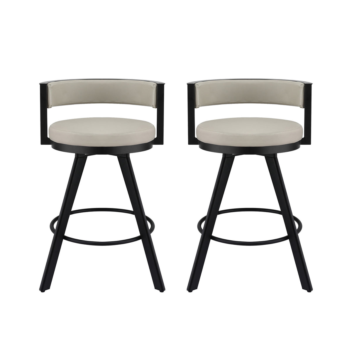 Tove (Set of 2) Swivel Bar Stools – Beige