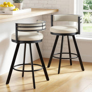 Tove (Set of 2) Swivel Bar Stools – Beige