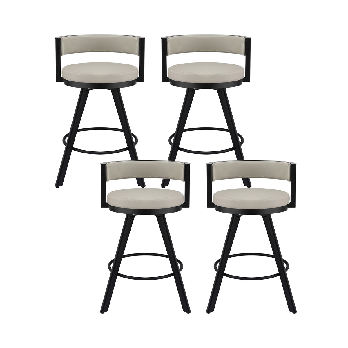 Tove (Set of 4) Swivel Bar Stools – Beige
