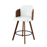 Artiss Wooden Bar Stools Swivel Kitchen Counter Stool Chair 58cm Seat Height - Homecoze