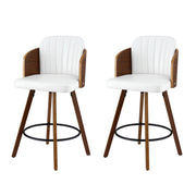 Artiss Wooden Bar Stools Swivel Kitchen Counter Stool Chair 58cm Seat Height - Homecoze