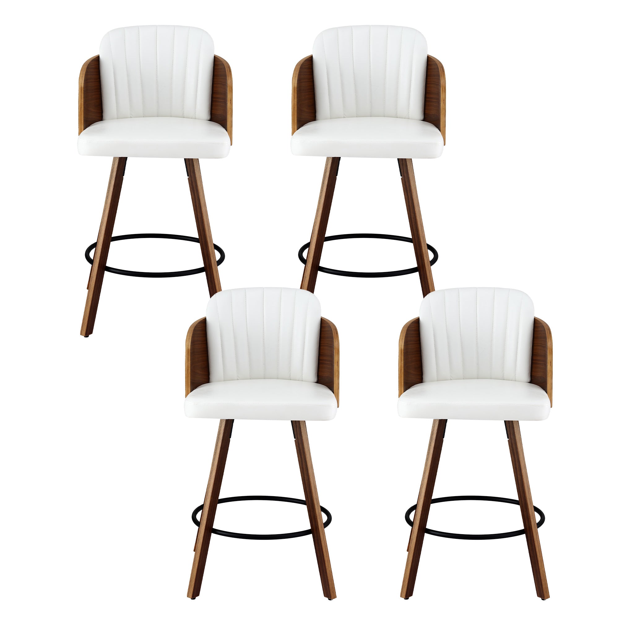 Artiss Wooden Bar Stools Swivel Kitchen Counter Stool Chair 58cm Seat Height - Homecoze