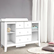 Baby Change Table Dresser Storage Cabinet - White - Homecoze