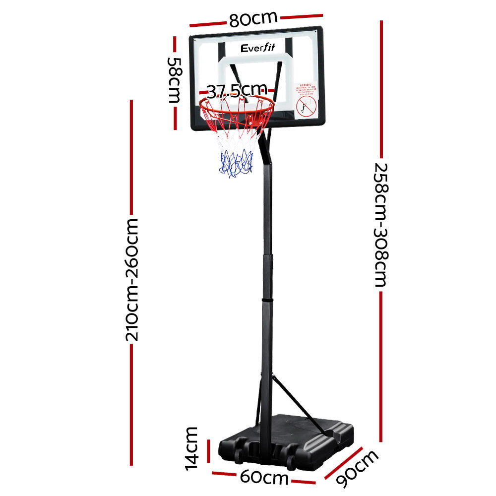 2.6m Adjustable Basketball Hoop Stand - Homecoze