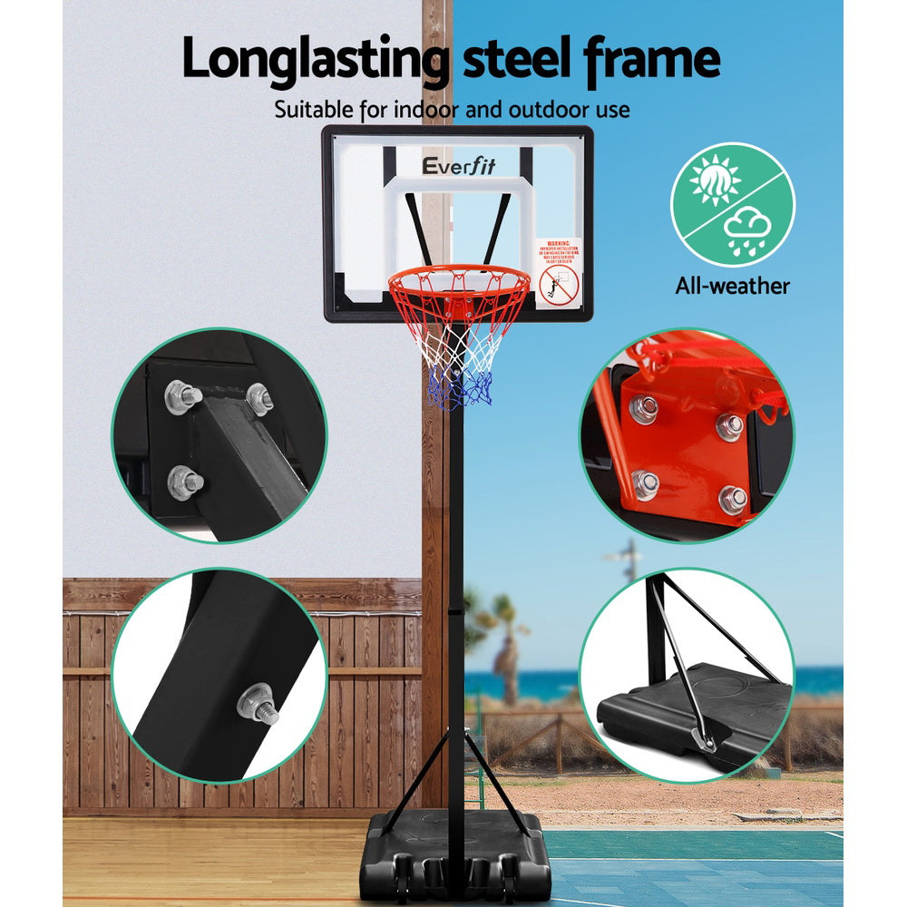 2.6m Adjustable Basketball Hoop Stand - Homecoze
