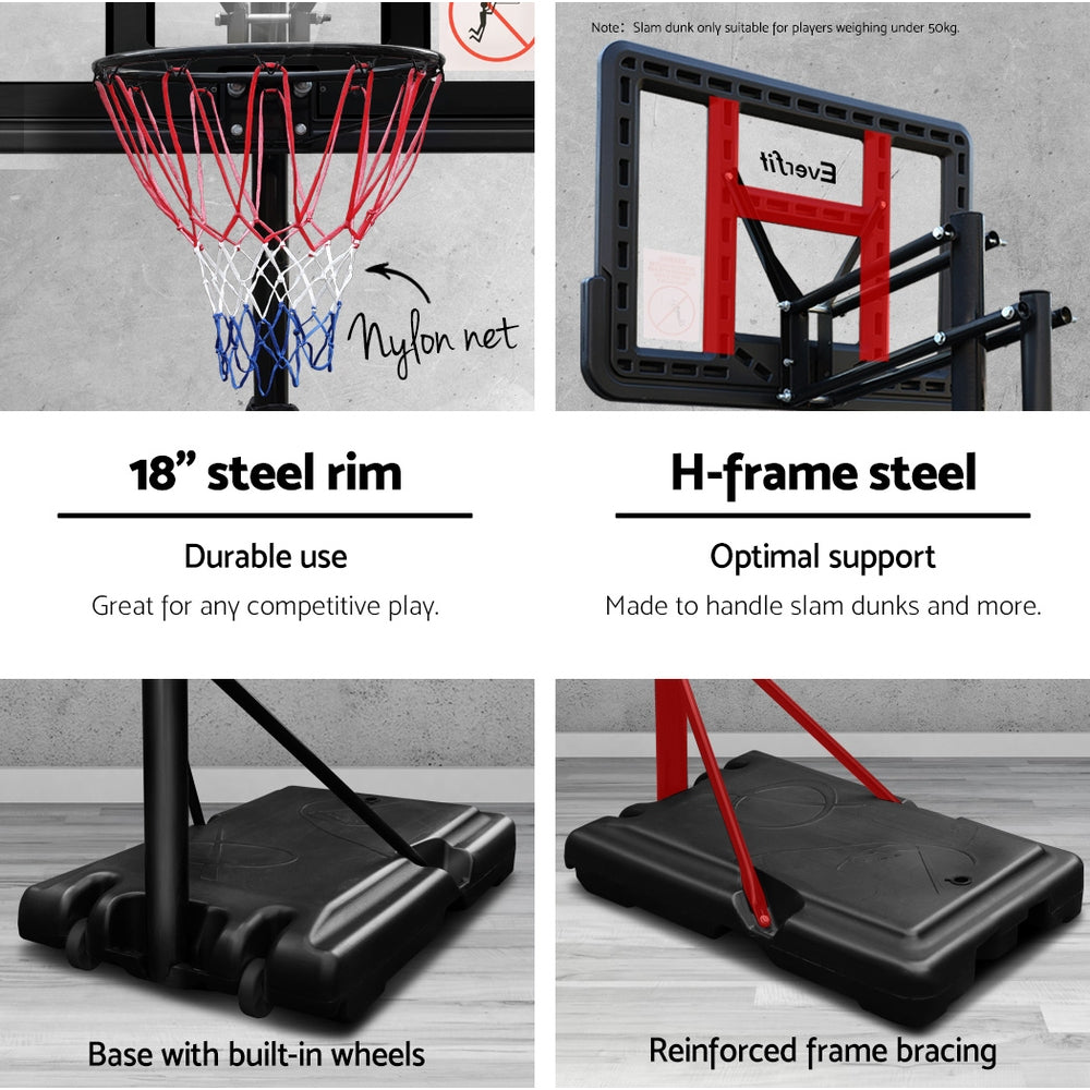 3.05m Adjustable Basketball Hoop Stand - Homecoze