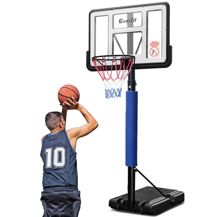 3.05m Adjustable Basketball Hoop Stand with Pole Protector