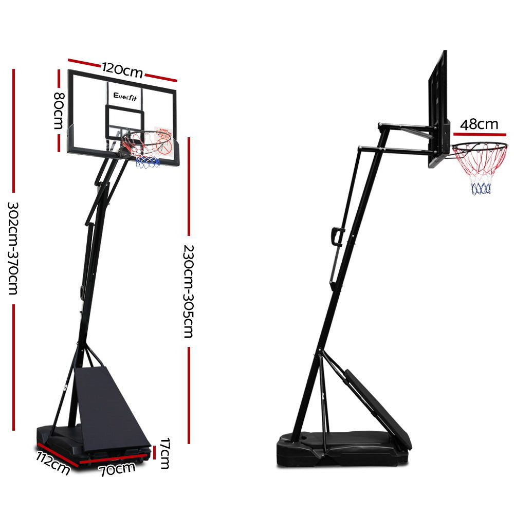 3.05m Adjustable Height Pro Basketball Hoop Stand - Homecoze