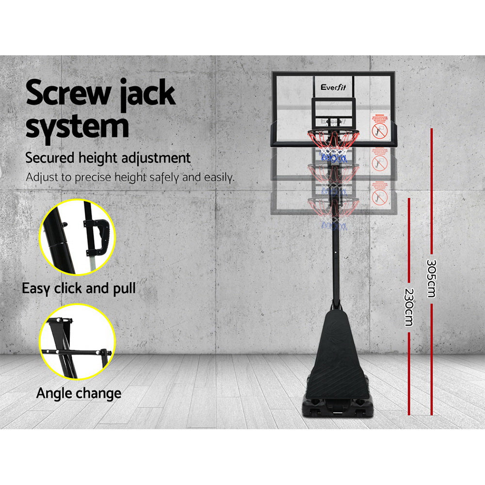 3.05m Adjustable Height Pro Basketball Hoop Stand - Homecoze