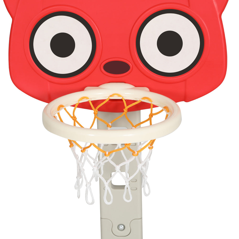 Kids Basketball Hoop 5-in-1 Sports Center - Red - Homecoze