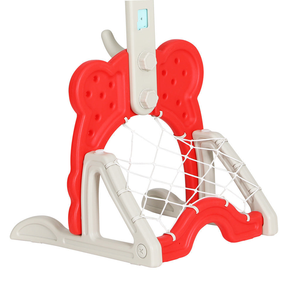 Kids Basketball Hoop 5-in-1 Sports Center - Red - Homecoze