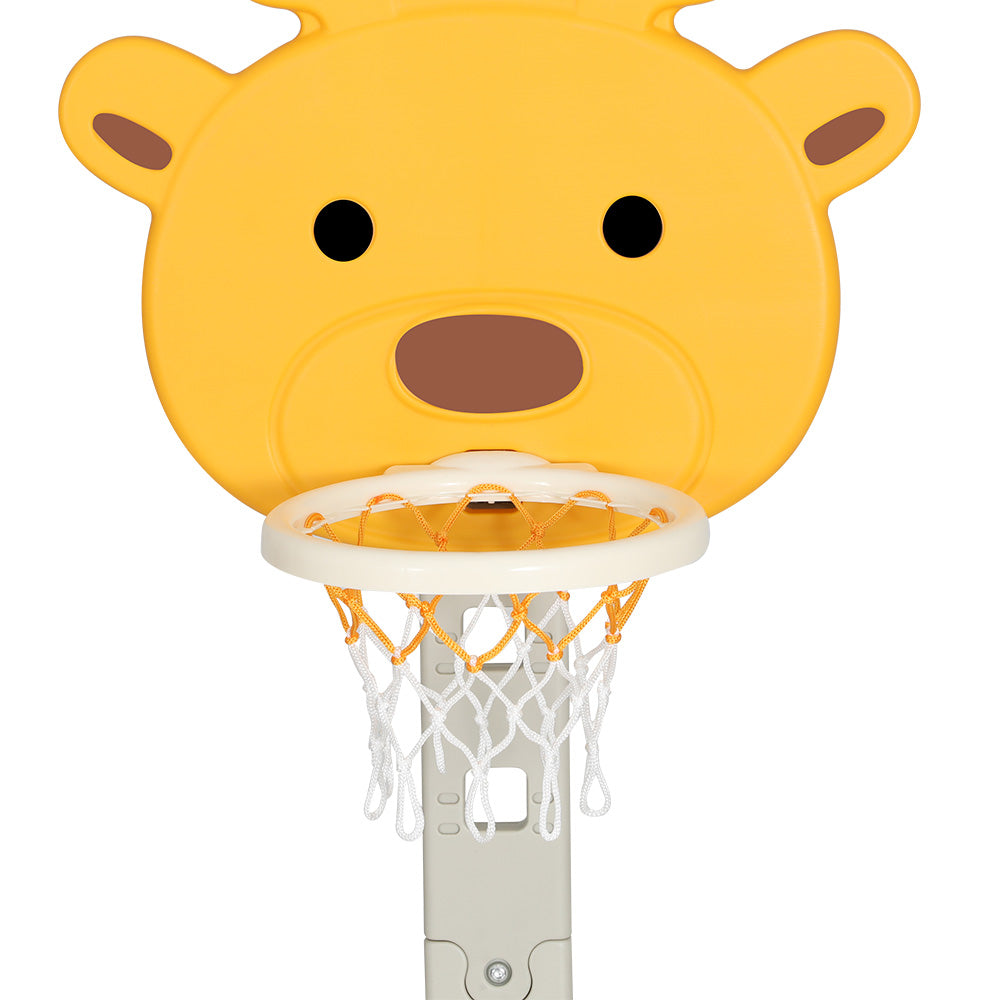 Kids Basketball Hoop 5-in-1 Sports Center - Yellow - Homecoze