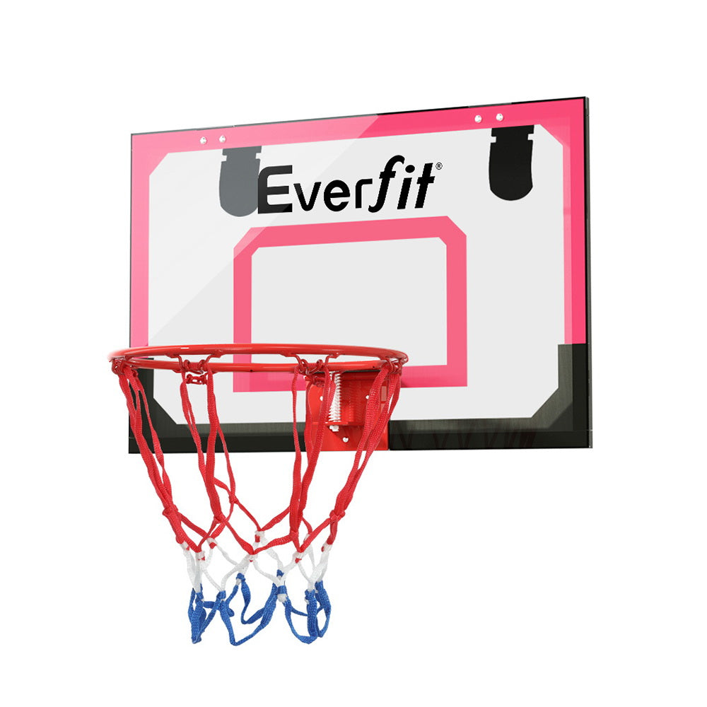 23" Mini Wall Mounted Basketball Hoop Backboard - Red - Homecoze