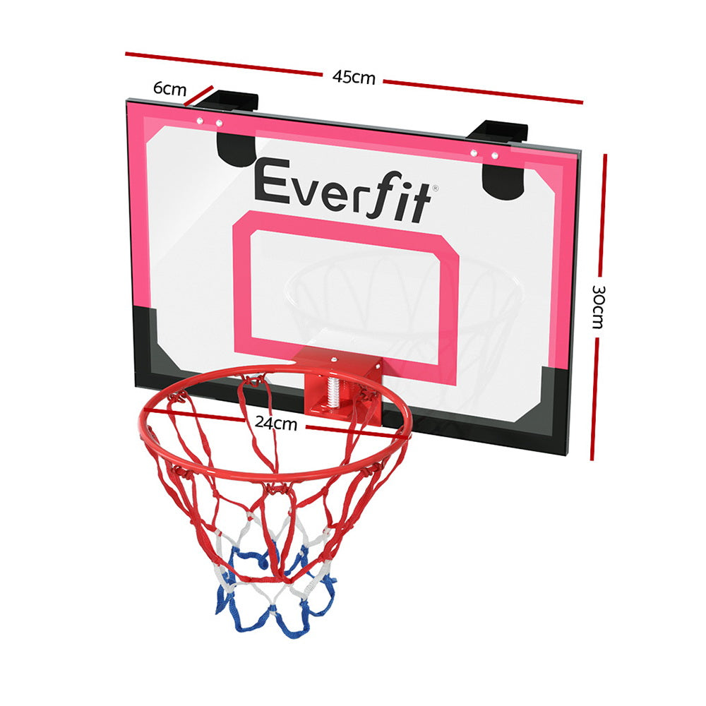 23" Mini Wall Mounted Basketball Hoop Backboard - Red - Homecoze