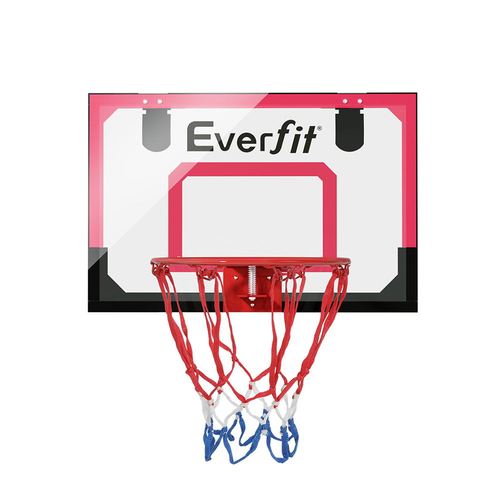 23" Mini Wall Mounted Basketball Hoop Backboard - Red