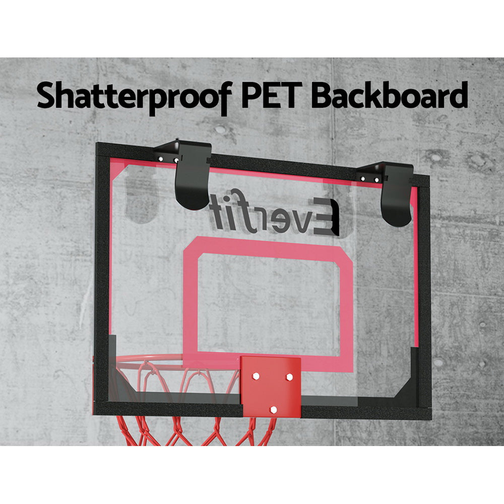 23" Mini Wall Mounted Basketball Hoop Backboard - Red - Homecoze