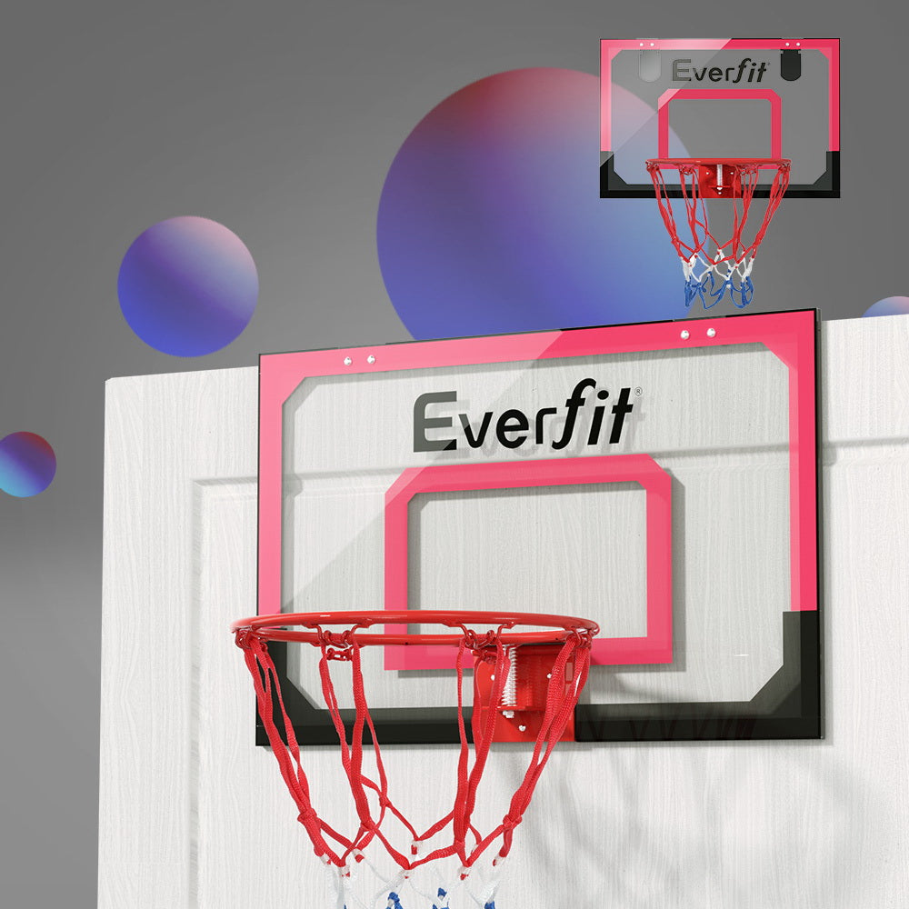 23" Mini Wall Mounted Basketball Hoop Backboard - Red - Homecoze