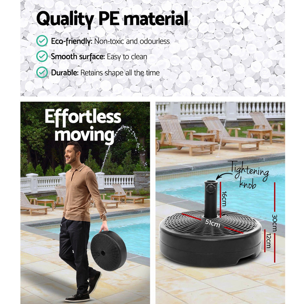 38mm Centre Post Umbrella Base Stand - Homecoze