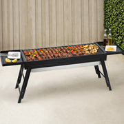 Grillz Charcoal BBQ Grill Smoker Portable Barbecue Outdoor Foldable Camping - Homecoze