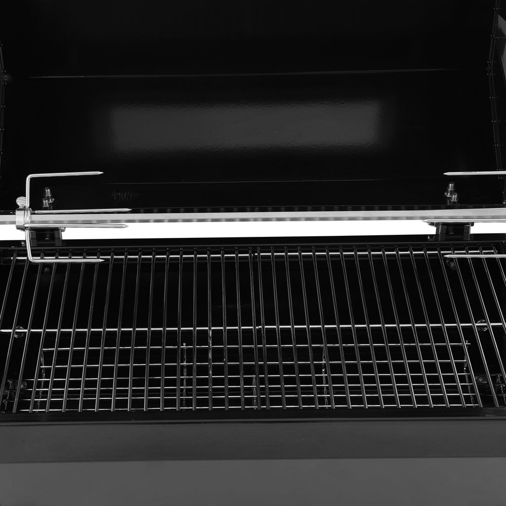 2-in-1 BBQ Grill Charcoal Smoker Roaster with Electric Rotisserie - Homecoze