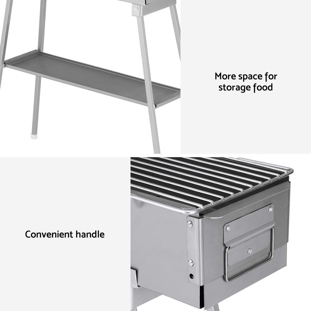 Portable BBQ Grill Hibachi Charcoal Smoker (60cm) - Homecoze