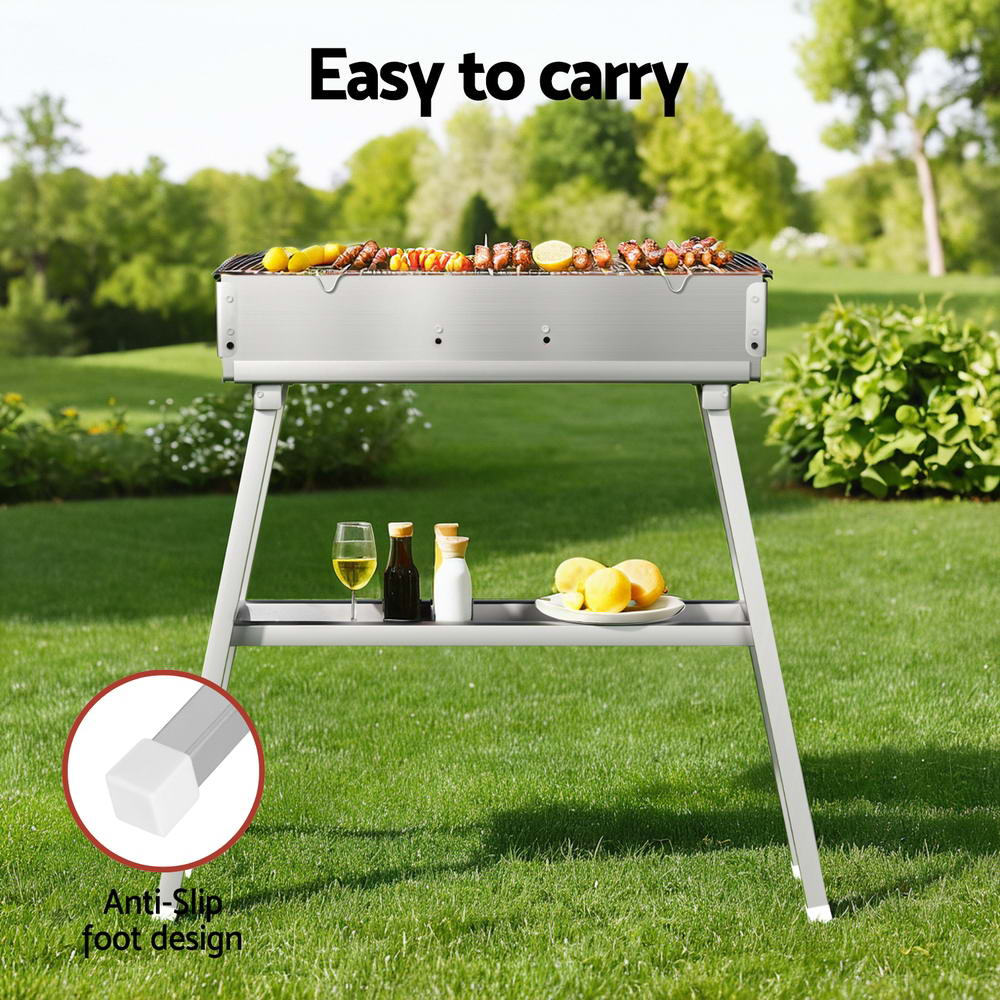 Portable BBQ Grill Hibachi Charcoal Smoker (60cm) - Homecoze