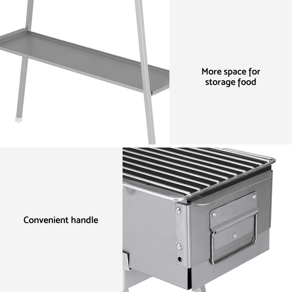 Portable BBQ Grill Hibachi Charcoal Smoker (80cm) - Homecoze