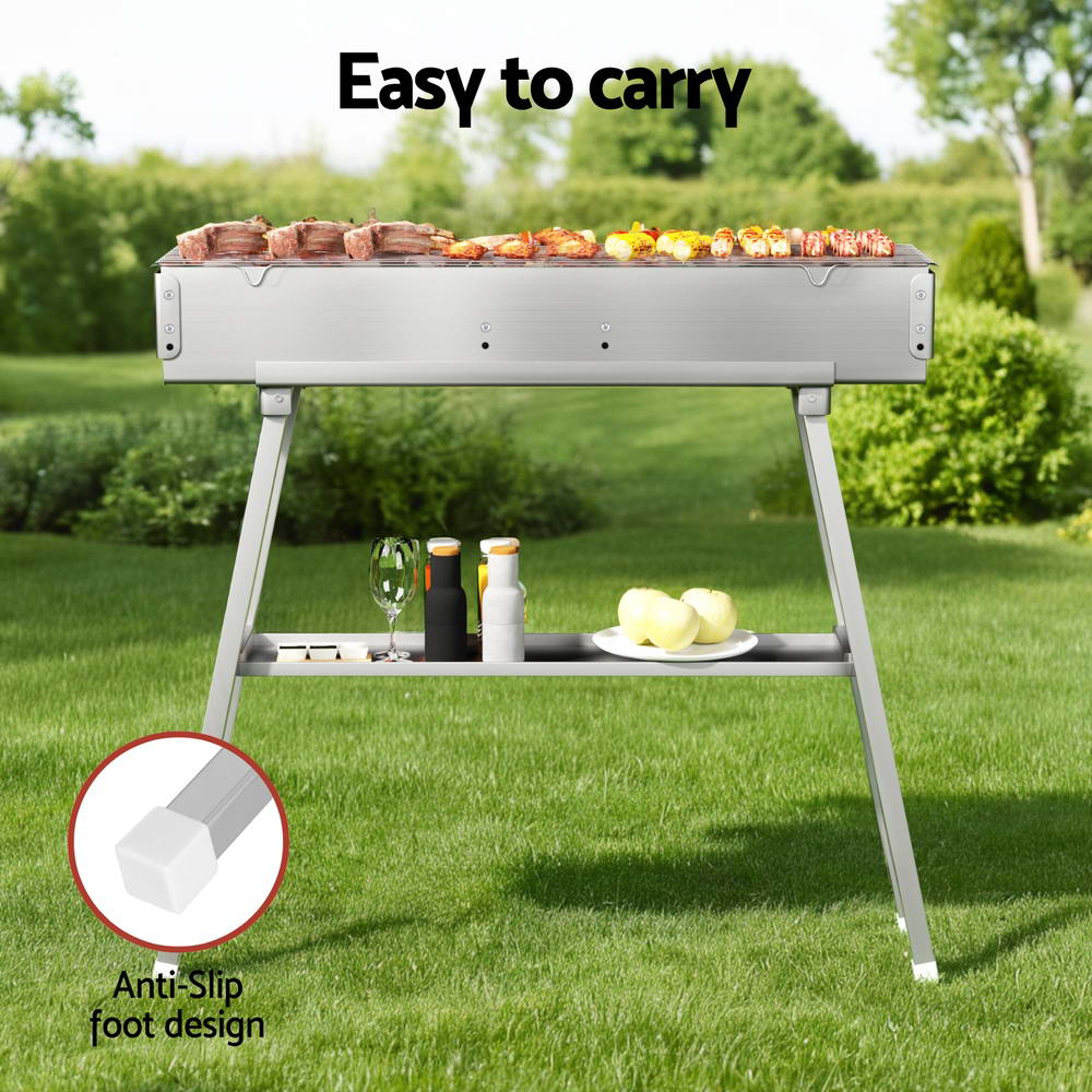 Portable BBQ Grill Hibachi Charcoal Smoker (80cm) - Homecoze
