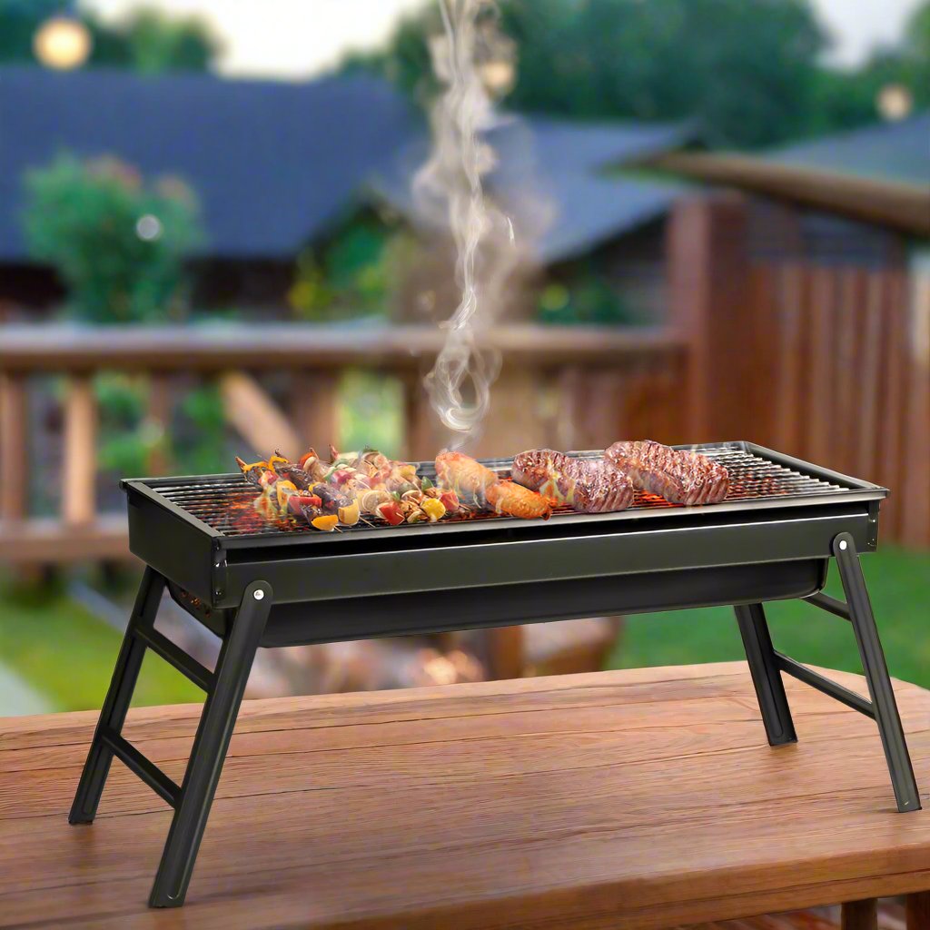 Hibachi Portable Camping Table BBQ Grill - Homecoze