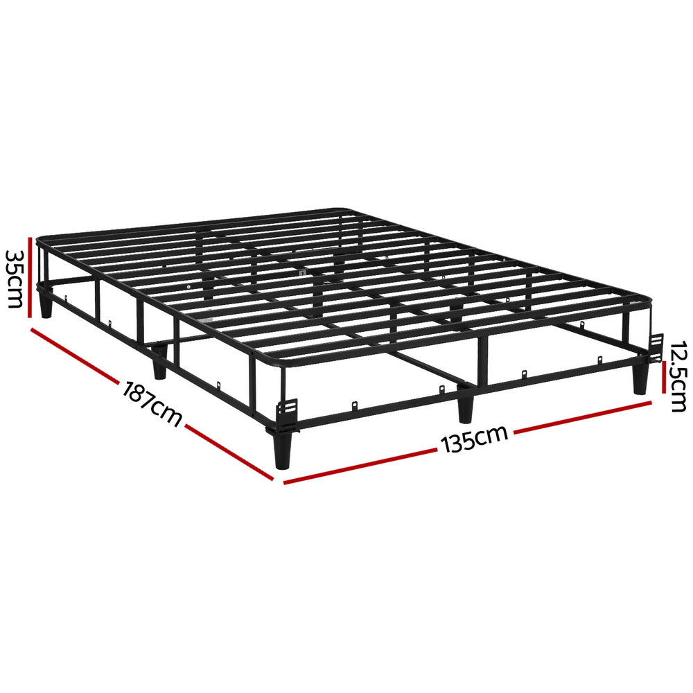 Greeley (Double) Metal Ensemble Bed Frame - Grey - Homecoze