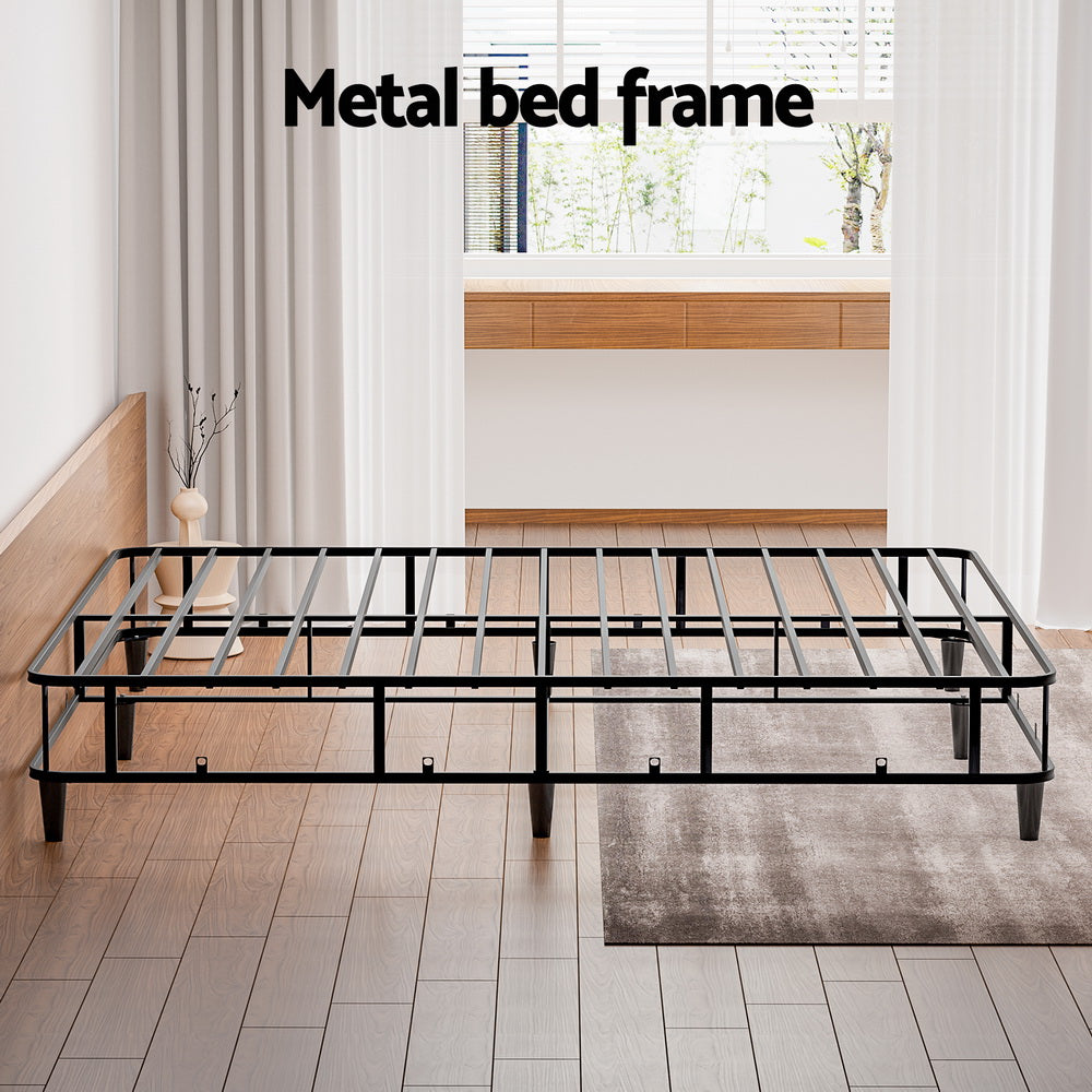 Greeley (King) Metal Ensemble Bed Frame - Grey - Homecoze