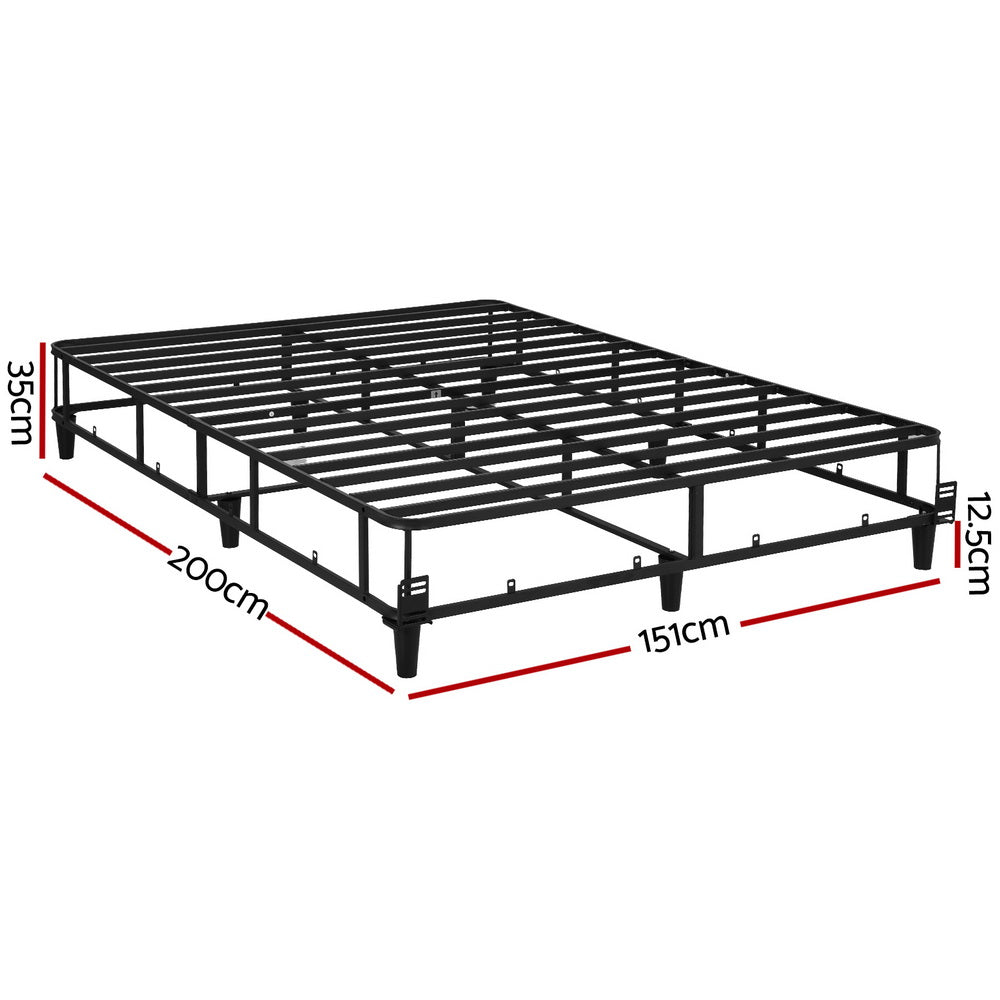 Greeley (Queen) Metal Ensemble Bed Frame - Grey - Homecoze