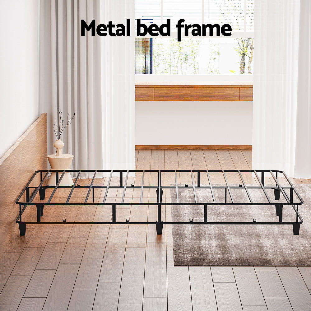 Greeley (Queen) Metal Ensemble Bed Frame - Grey - Homecoze