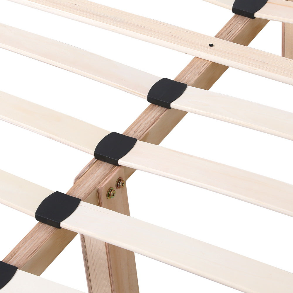 Seattle (Double) Ensemble Bed Frame - Beige - Homecoze