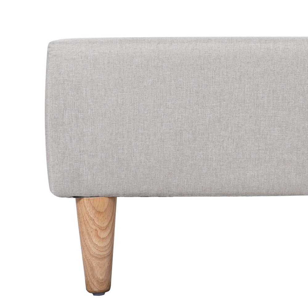 Seattle (Double) Ensemble Bed Frame - Beige - Homecoze