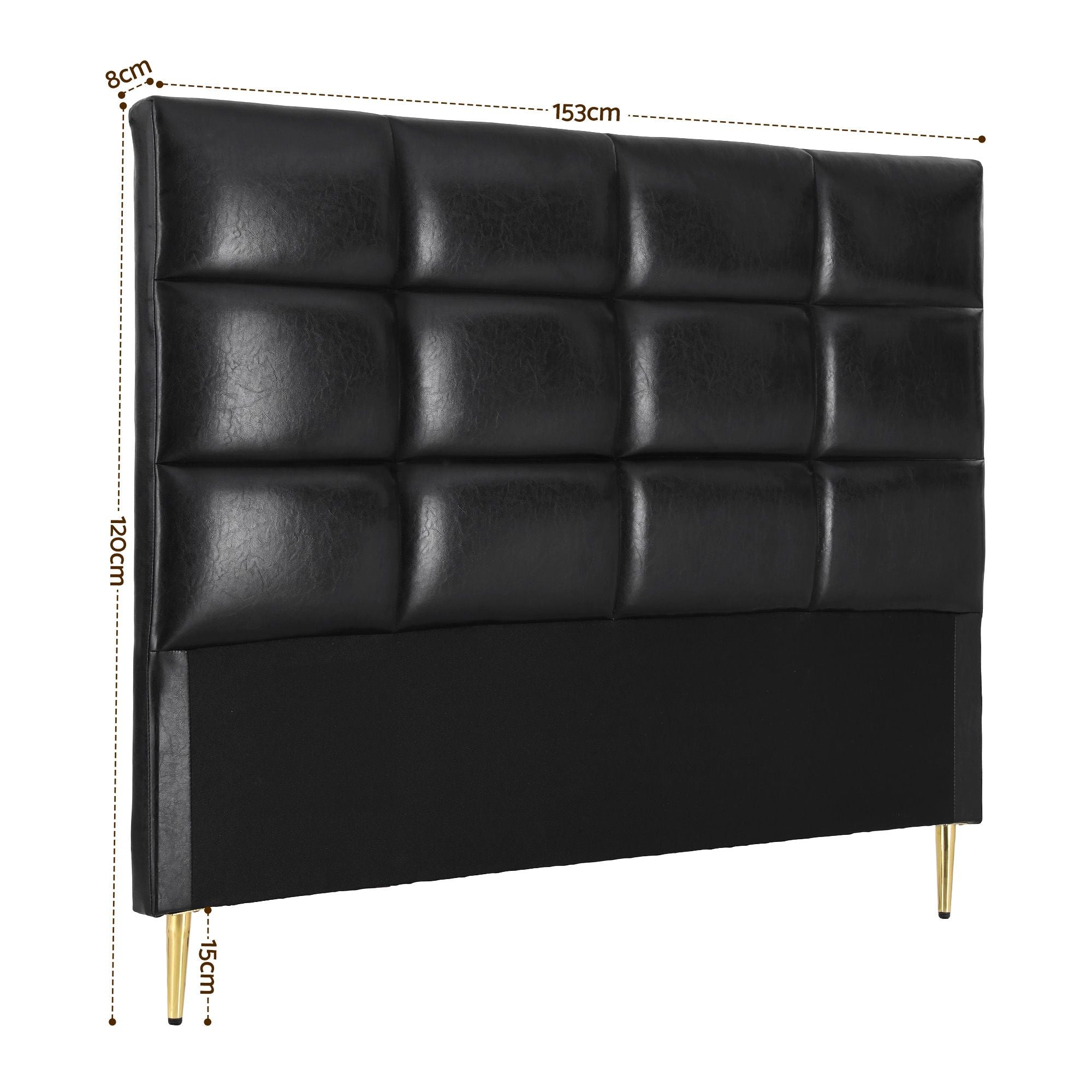 Artiss Bed Headboard Queen Bedhead PU Leather Black - Homecoze