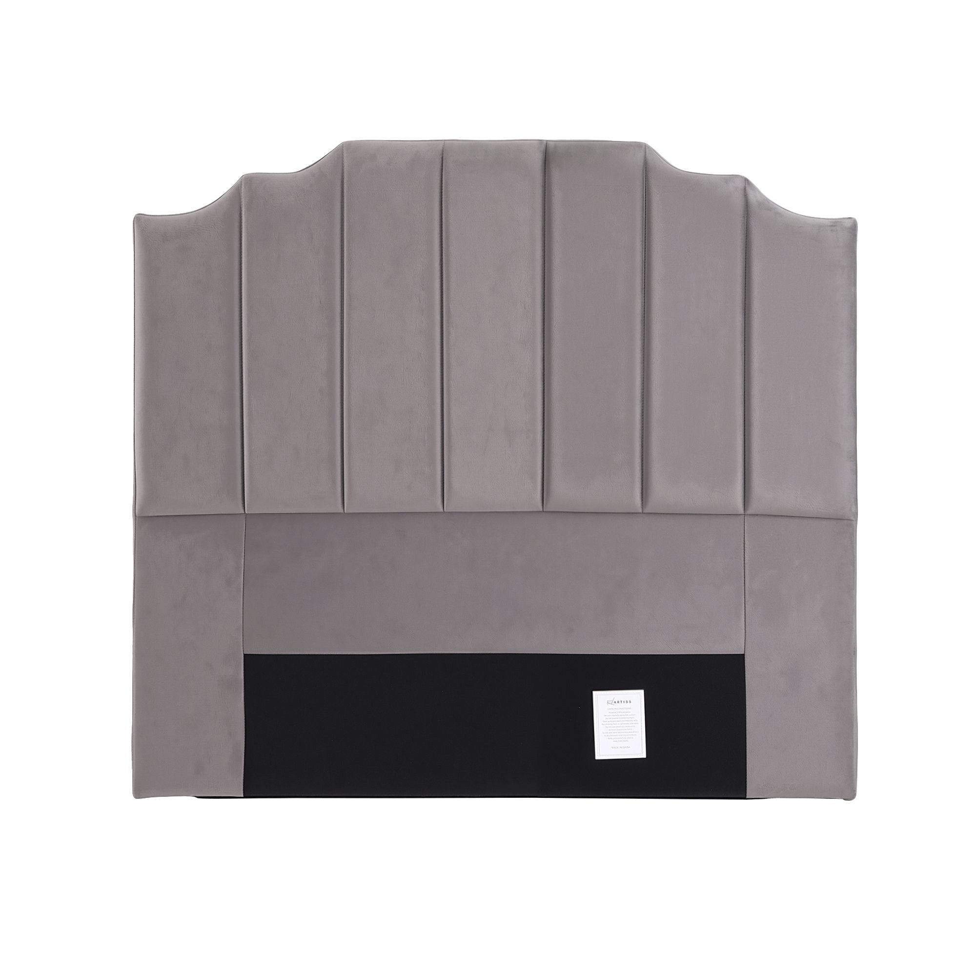 Artiss Bed Head Headboard Double Velvet 138CM - Grey - Homecoze