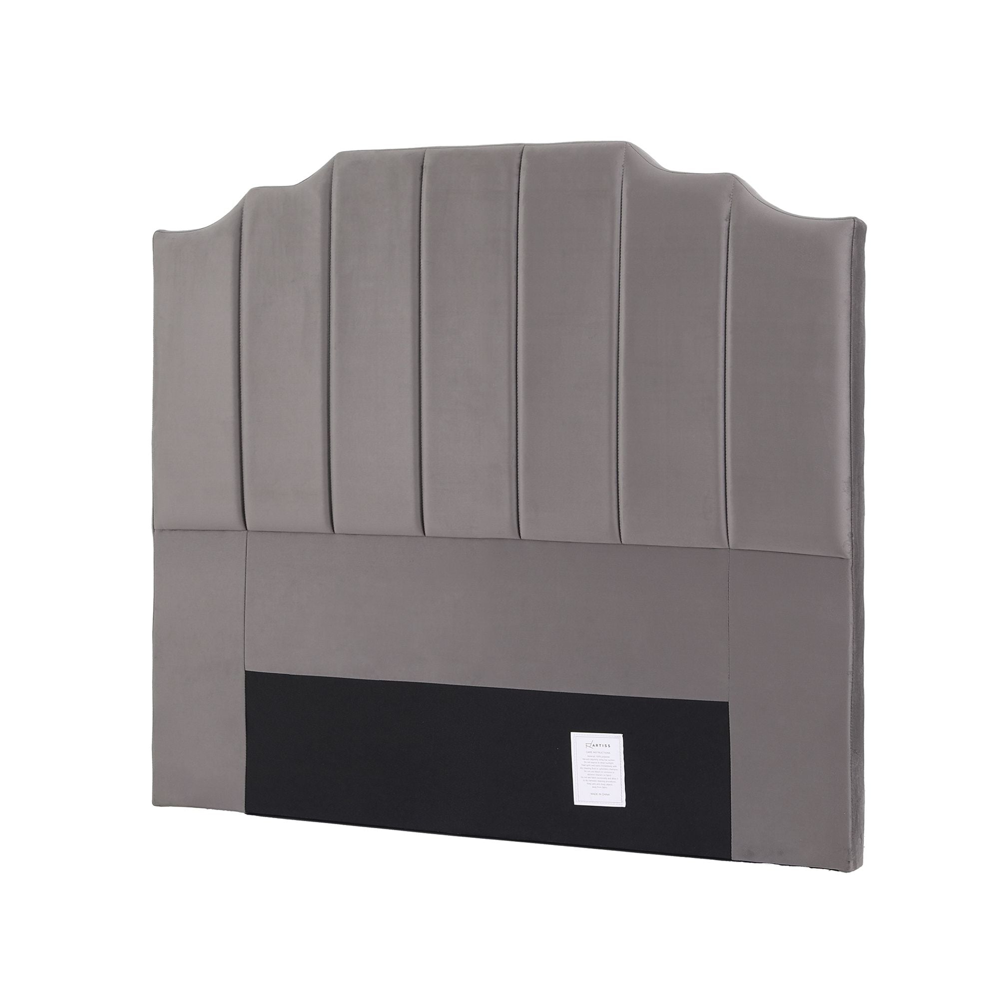 Artiss Bed Head Headboard Double Velvet 138CM - Grey - Homecoze